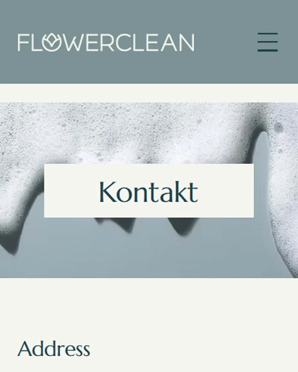 Vue du site Flowerclean : mise en page des services de l’entreprise.